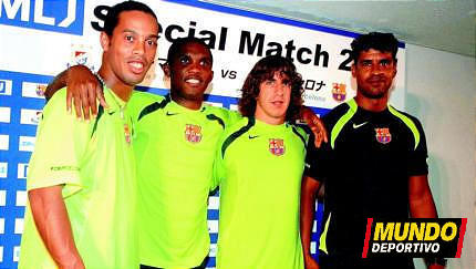 eto'o- puyol-fronq r&egrave;qalde-ronaldinho